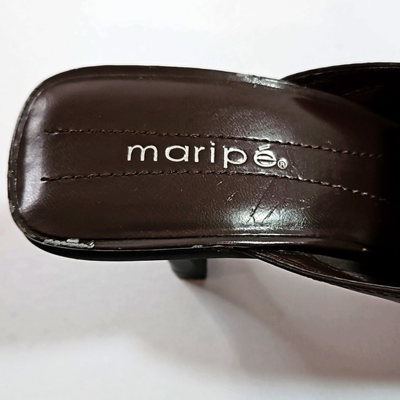 Maripe' Candy Brown Leather Upper Sz 7M - Picture 4 of 6